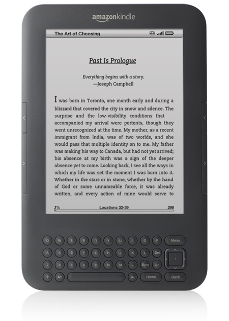 A picture of a Kindle